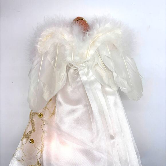 Kurt S. Adler 12" 10-Light Ivory & Gold Angel Christmas Treetop with Box Works - Picture 13 of 16